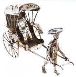 Hand Made 925 Sterling Silver Rickshaw & 