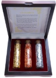 The Elements Gift Set - Gold - Silver - & Copper, Assayers Glass Jars Filled With Pure Elements.