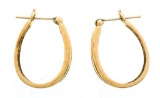 10kt Yellow Gold Diamond Earrings, .53ct Appraisal - $2175.00