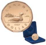 RCM 1987 Proof Loon Dollar Coin First Issue