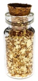 Assayers Glass Jar Filled With .9999 Fine 24kt Gold Leaf Flakes