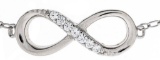 Sterling Silver Diamond Infinity Style Bracelet