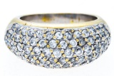 18kt Gold Bead Set Diamond Ring 11.7 Grams
