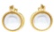 24KT G.P. Mabe Pearl Earrings