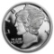 .999 Fine Silver Mercury Dime Fractional Round