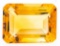 Loose Gemstone - Rectangular Cut Natural Citrine Quartz,7.96ct. Appraisal:$595.