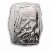 APM Old Man Thinking 10oz .9999 Fine Silver Bar.