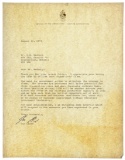 Letter Dated August, 1978 ON Official Leader of The Opposition Stationary, Signed by 