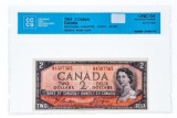 Bank of Canada 1954 $2 Devil's Face UNC 64 CCCS