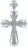 14kt Gold Fancy Custom made Diamond Cross Pendant. 368 Diamonds Micro Pave Set. Appr:$5600.00