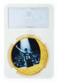 KOBE BRYANT MVP Tribute Medallion 24kt G.P. -Wave