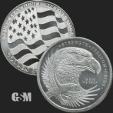 .999 Fine Silver Incuse Indian Head/Eagle Silver Round