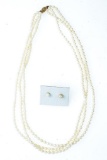 Triple Strand FW Pearl Necklace 18