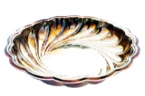 Round Silver Swirl Design Dish 9