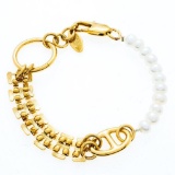 24kt G.P. Fancy Bracelet with pearls