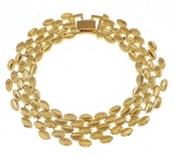 24KT G.P. Flat Link Bracelet