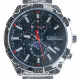 BOYZHE -Designer Watch - Stainless Steel Case & band ,Black Dial Date, Chrono Warranty Card.