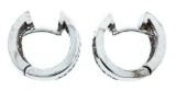 14kt White Gold 10 Diamond Earrings, Lever Backs. Appraisal -$1665.00