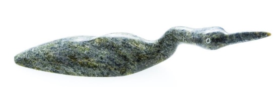 Inuk Artist - Hand Craved Stone LOON Sculpture -8" Long