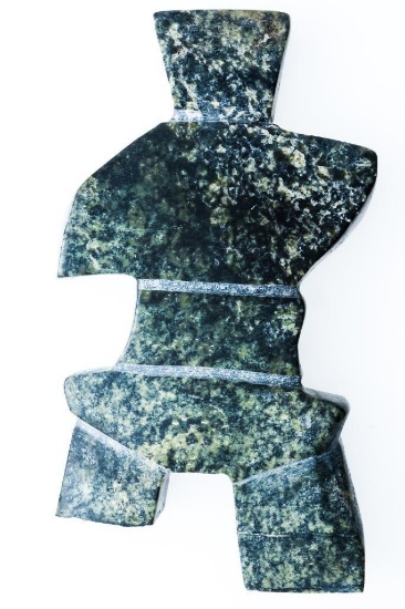 Luke Taqqaugag - Inuk Artist of IGLOOLIK C2010 "Hand Carved Stone "INUKSHUK" 7" H