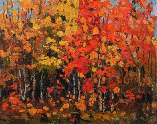 Tom Thomson (1877-1917) "Autumn Wood" 8x10 On ' Wood Panel ' Canadian Art Collection