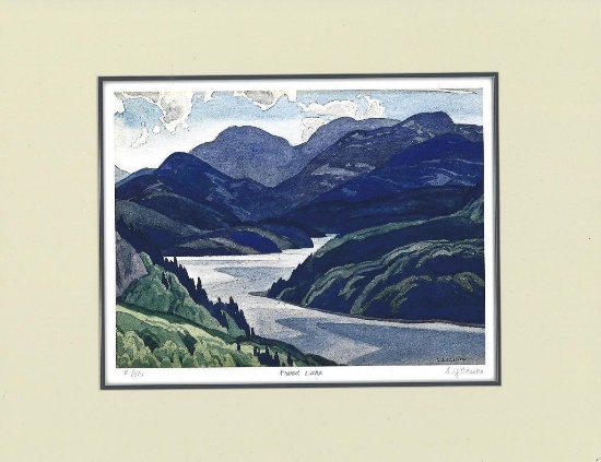 A.J. Casson (1898-1992) "Frood Lake" Giclee. 11x14" Somerville Editions with Hallmark of Excellence.