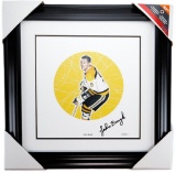 Hand Signed by John Bucyk Framed Canvas Lithograph 16 x 16