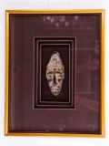 Masque Sculpture - Framed Shadow Box Signed 