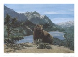 Martin Visser (1997) Litho, KING OF THE MOUNTAIN. Artist Proof. 13 x 18 Unframed.