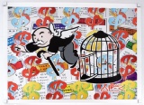 Smart Alek, Pop Artist 24x30' Canvas Giclee Monopoly Series With C.O.A