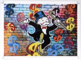 Smart Alek, Pop Artist 24x30' Canvas Giclee Monopoly Series With C.O.A