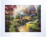 Thomas Kinkade (1958-2012) Fine Art Print - Stillwater Cottage - Peaceful Cottages I 16 x 21