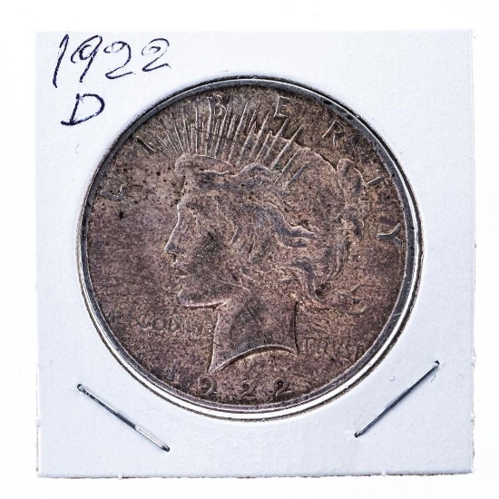 1922D USA Silver Peace Dollar