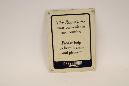 Greyhound Restroom Tin Sign