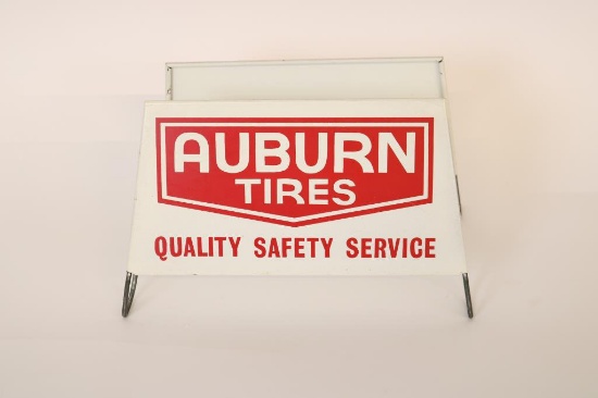 Auburn Tires Tin Tire Display Stand
