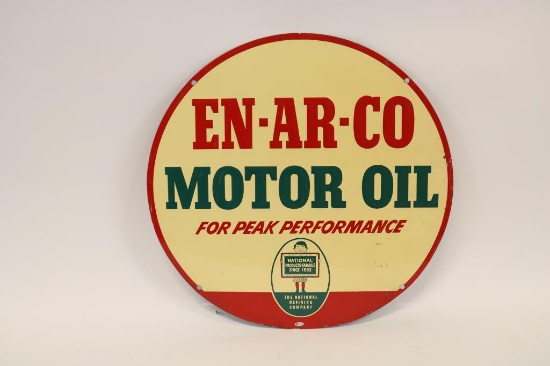 En-Ar-Co Motor Oil Embossed Tin Sign