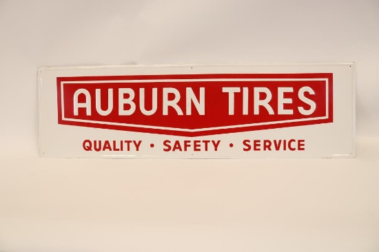 Auburn Tires Embossed Tin Sign