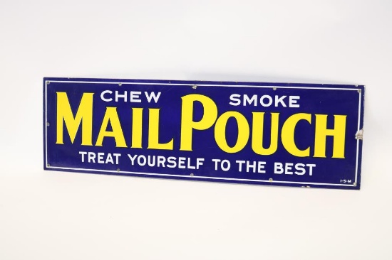 Chew Smoke Mail Pouch Tobacco Porcelain Sign