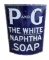 P & G White Naptha Soap Curved Porcelain Sign