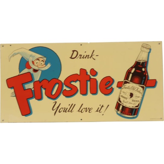Drink Frostie "You'll love it!" w/Bottle/Logo Sign