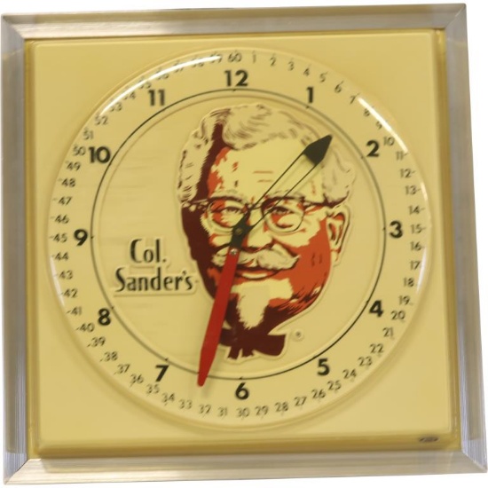 Kentucky Fried Chicken Col. Sander's Lighted Clock