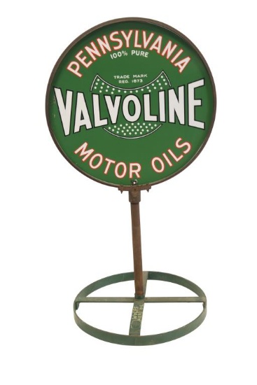 Valvoline Pennsylvania Motor Oils Curb Sign