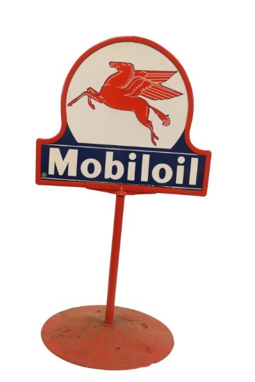 Mobiloil w/Pegasus Curb Sign