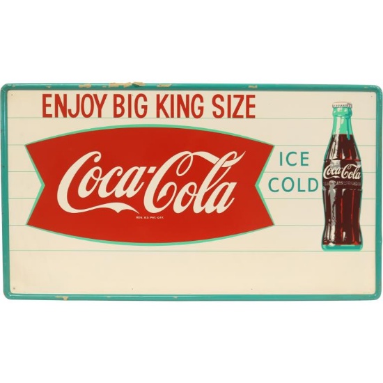 Enjoy King Size Coca-Cola w/Bottle Logo Sign