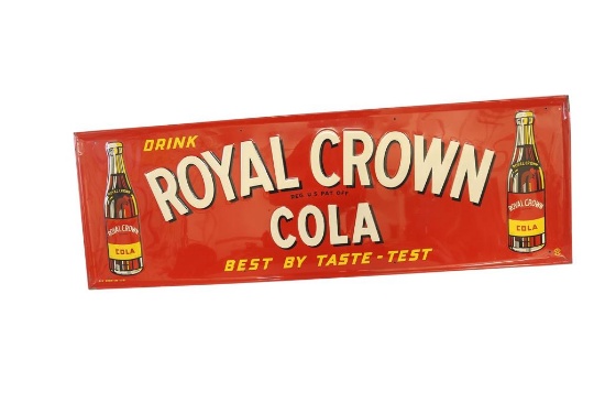 Drink Royal Crown Cola w/Bottles Sign