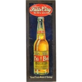 Embossed Tin Falls City Hi-Bru Beer Sign