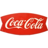 Tin Coca Cola Fishtail Sign