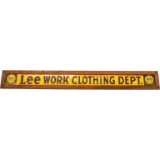 Lee Work Clothing Dept Sign