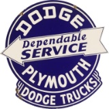 Dodge Plymouth Dependable Service Dodge Truck Sign