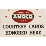 Amoco Courtesy Cards Honored Here Sign